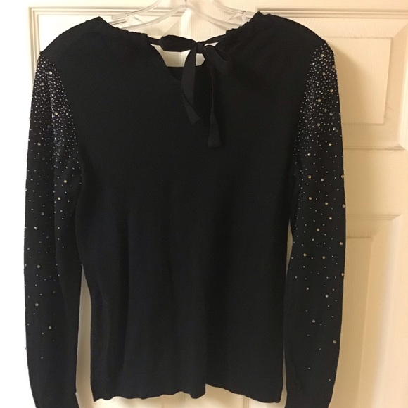Ann Taylor Loft sweater. Size Medium. Sparkly arms - Picture 2 of 3